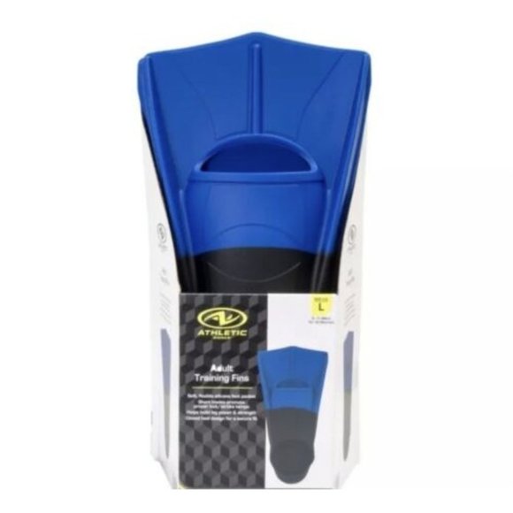 NEW Athletic Works Adult Blue Travel Training Fins Large 9-11 Men's 10-12 Womans - Picture 1 of 2
